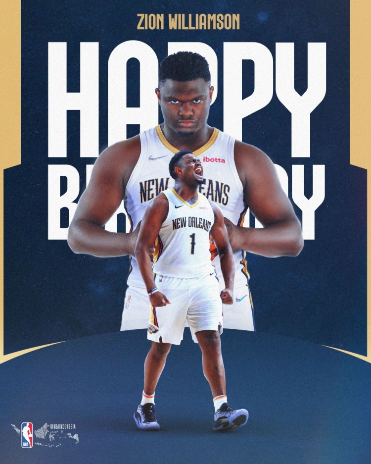 🎂真挚的祝福！祝鹈鹕球星锡安25岁生日快乐🎂