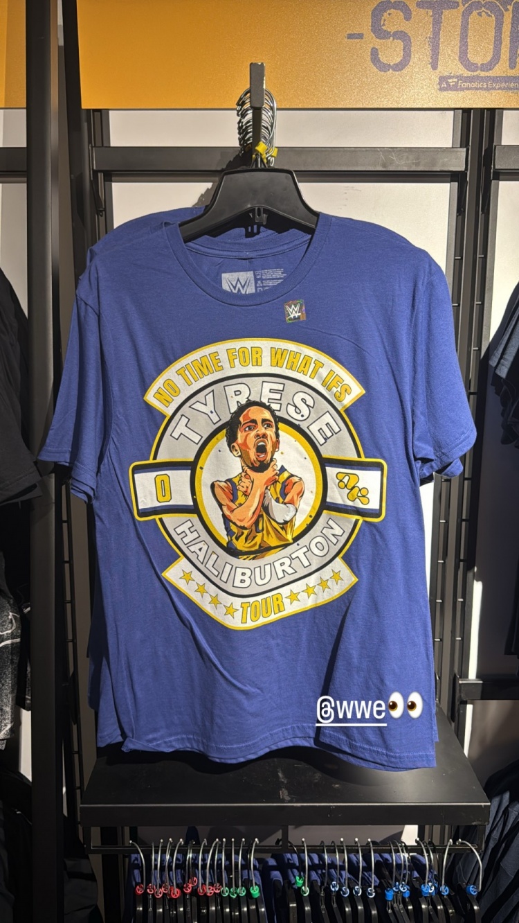 啥时候再打一场？哈利伯顿社媒晒照 WWE推出哈利锁喉周边T恤