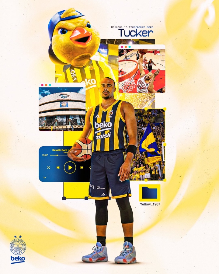 新秀即夺冠！24岁就告别NBA！官方：霍顿-塔克和费内巴切签约两年